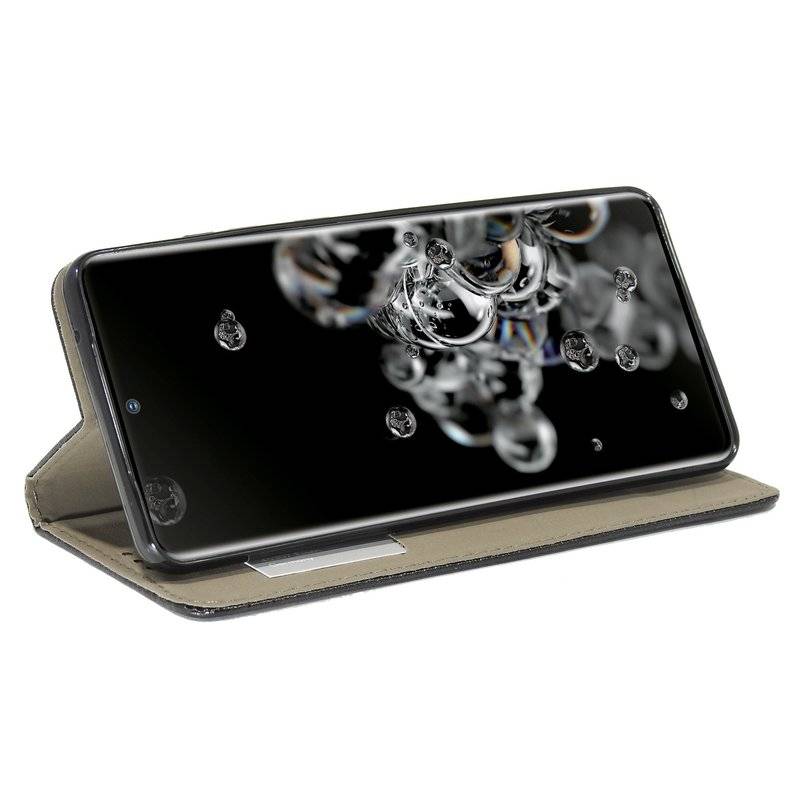 Buch Tasche Smart für SAMSUNG GALAXY S20 ULTRA G988B Handy Hülle Etui Brieftasche Schutzhülle mit Standfunktion, Kartenfach Schwarz