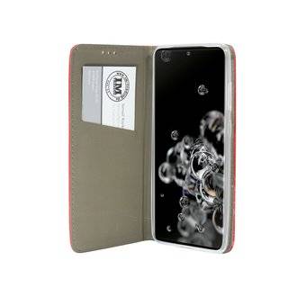 Buch Tasche "Smart" kompatibel mit SAMSUNG GALAXY S20 ULTRA ( G988B ) Handy Hülle Etui Brieftasche Schutzhülle mit Standfunktion, Kartenfach Rot