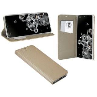 Buch Tasche "Smart" kompatibel mit SAMSUNG GALAXY S20 ULTRA ( G988B ) Handy Hülle Etui Brieftasche Schutzhülle mit Standfunktion, Kartenfach Gold
