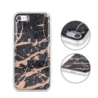 Marmur Silikon Hülle kompatibel mit SAMSUNG GALAXY S20 PLUS (G985F) Case TPU Soft Handy Cover Schutz in Schwarz