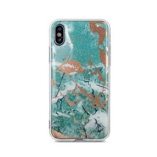 Marmur Silikon Hülle kompatibel mit SAMSUNG GALAXY S20 PLUS (G985F) Case TPU Soft Handy Cover Schutz in Grün