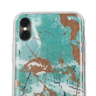 Marmur Silikon Hülle kompatibel mit SAMSUNG GALAXY S20 PLUS (G985F) Case TPU Soft Handy Cover Schutz in Grün