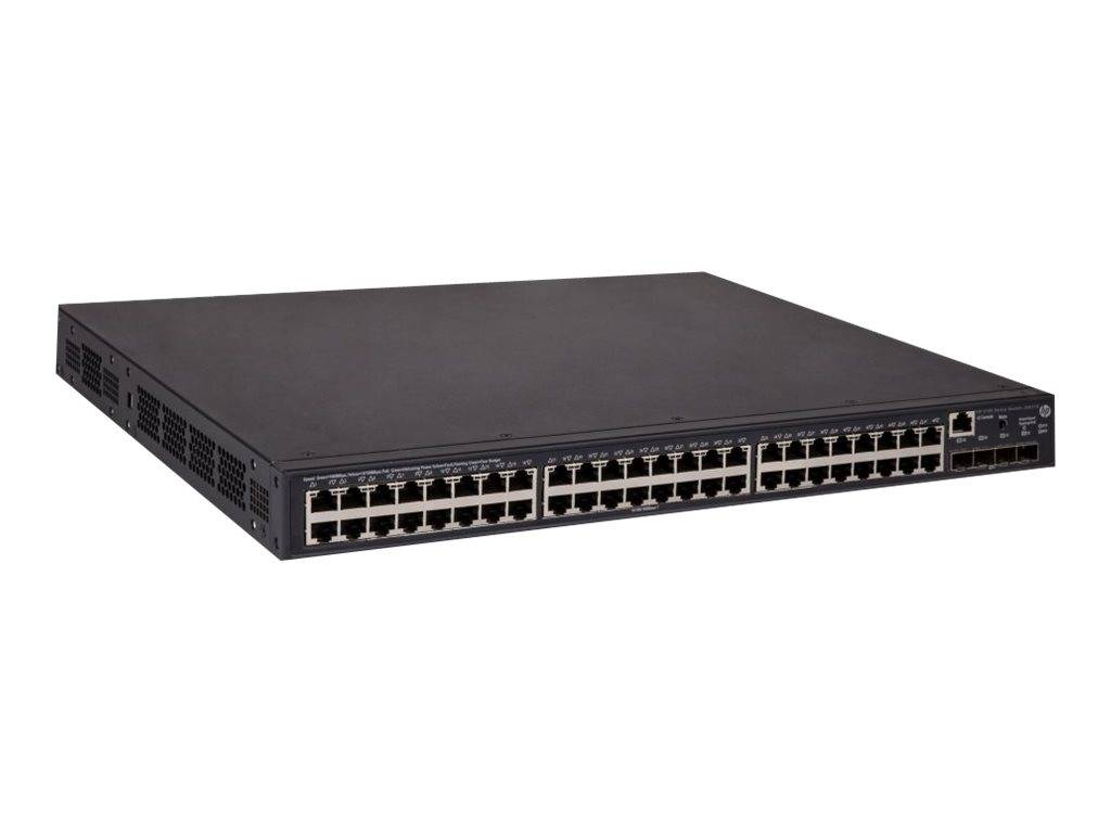 HPE 5130-48G-PoE+-4SFP+ EI - Switch - L3 - managed - 48 x 10/100/1000 + 4 x 10 Gigabit Ethernet / 1 Gigabit Ethernet SFP+ - an Rack montierbar