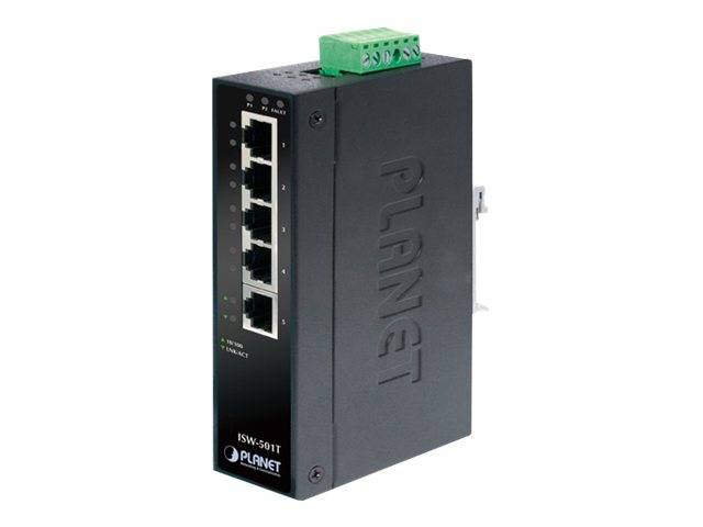 PLANET ISW-501T - Switch - 5 x 10/100 - an DIN-Schiene montierbar
