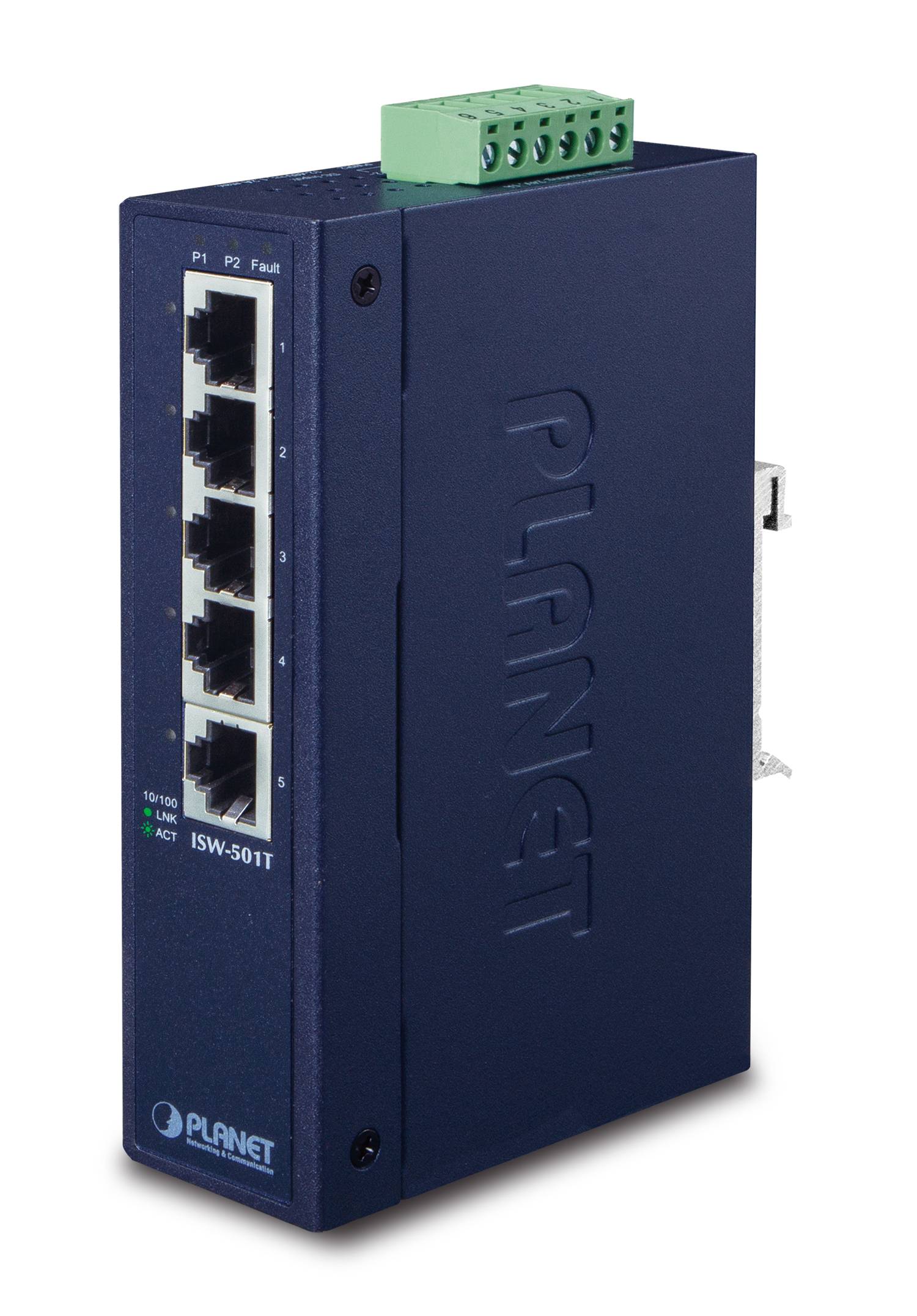 PLANET ISW-501T - Switch - 5 x 10/100 - an DIN-Schiene montierbar
