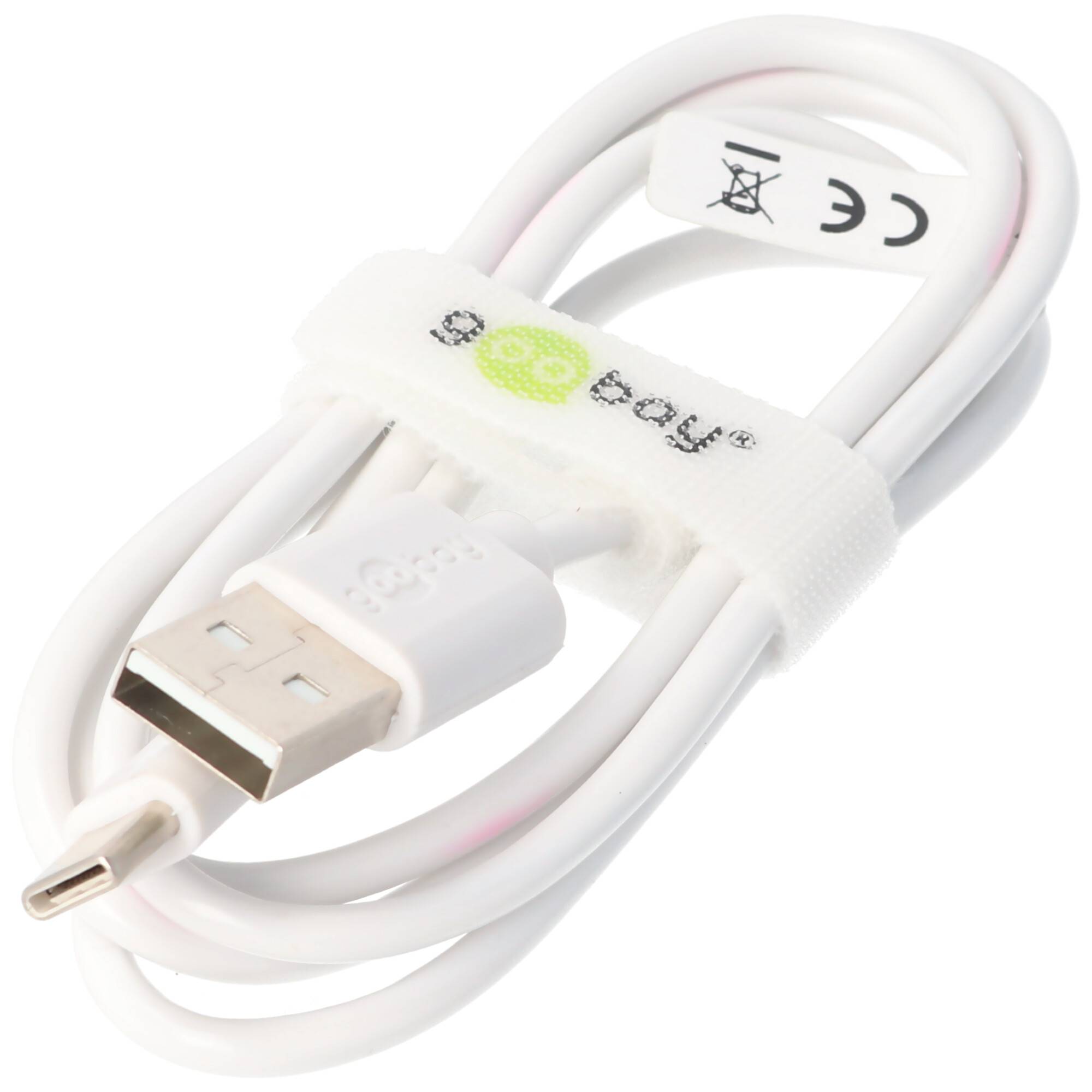 USB-C Lade- und Synchronisationskabel für alle Geräte mit USB-C Anschluss, weiß