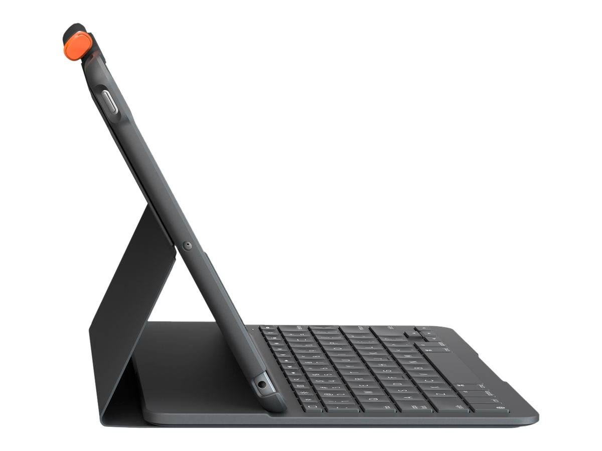 Logitech Slim Folio - Tastatur und Foliohülle - Bluetooth - QWERTY - GB - Graphite - für Apple 10.2-inch iPad (7. Generation, 8. Generation)