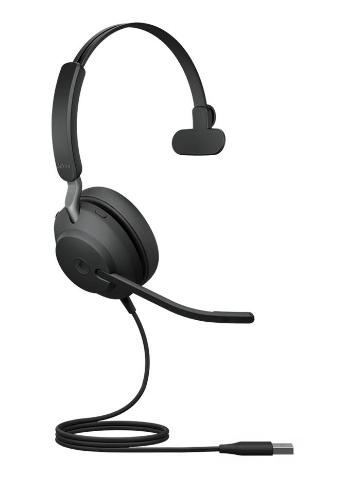 Jabra Evolve2 40 MS Mono - Headset - On-Ear - konvertierbar