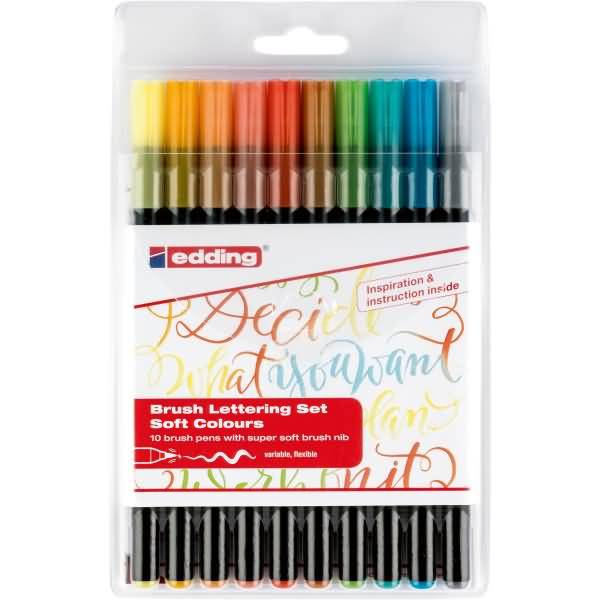 Pinselmaler edding 1340 Brushpen sanfte Farben VE=10 Farben