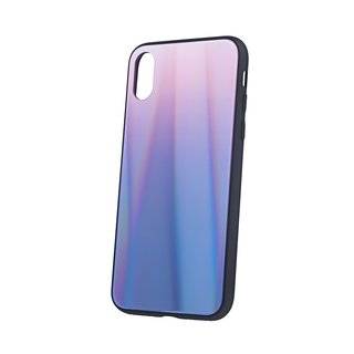Aurora Glas Etui Silikon Hülle kompatibel mit Samsung Galaxy A50S (A507F) Hart Case TPU Handy Cover Schutz in Braun-Schwarz