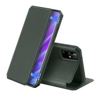 Buch Tasche "Dux Ducis" kompatibel mit SAMSUNG GALAXY S20 PLUS (G985F) Handy Hülle Etui Brieftasche Schutzhülle mit Standfunktion, Kartenfach Grün