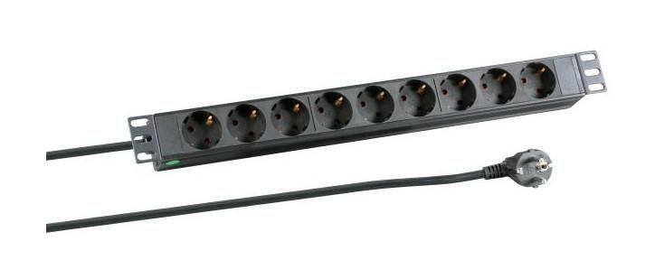 8-fach Steckdosenleiste, 19" 3meter 1U 44*44*483mm