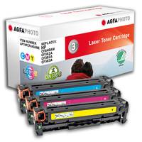 AgfaPhoto - 3er-Pack - Gelb, Cyan, Magenta - kompatibel - Tonerpatrone (Alternative zu: HP 312A, HP CF383A, HP CF382A, H