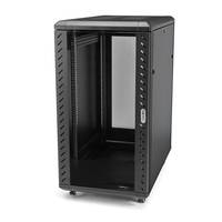 StarTech.com 18HE 19 Zoll Server Rack/Schrank - 4 Pfosten mit Einstellbare Tiefe(15-81cm), abschließbares Knock Down(Fla