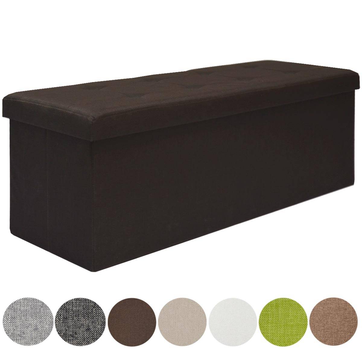 Cassapanca 110x38x38cm incl 2 pareti divisorie Marrone Scuro