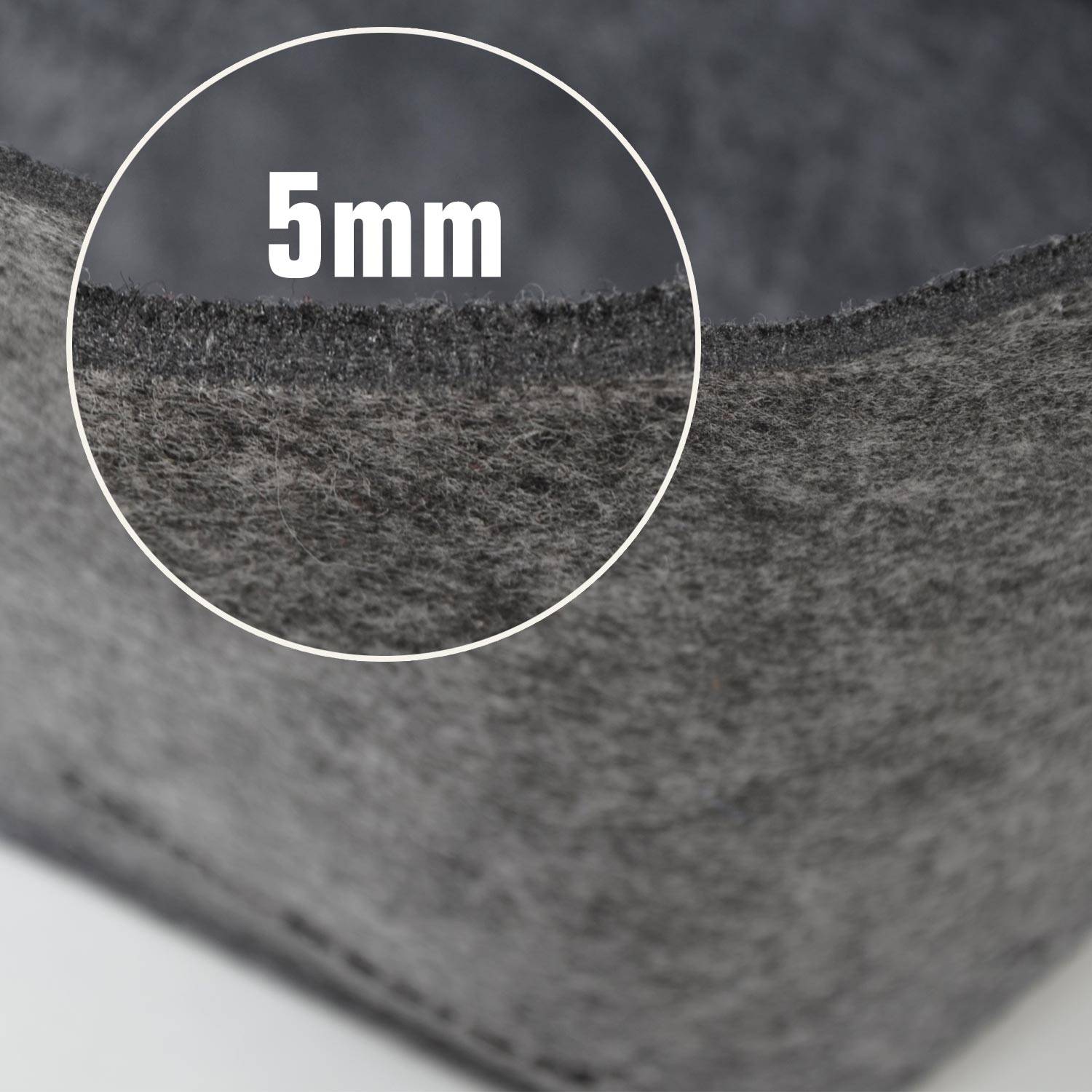 XL Filztasche 40x25x30cm Filzkorb 15KG Kaminholz-Tasche Einkaufskorb Filzkorb