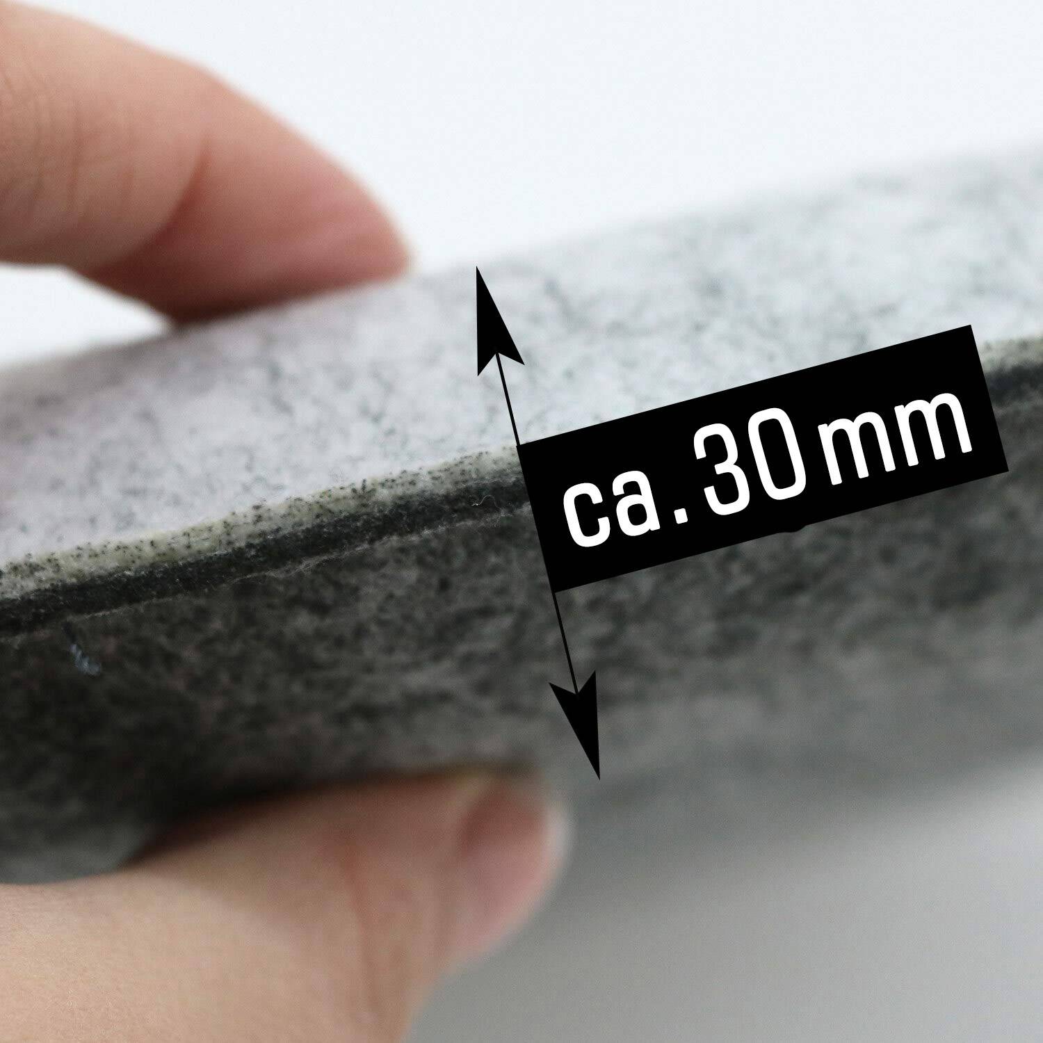 30mm Filz Sitzkissen Eckig 35x35cm Stuhlkissen Sitzauflage Weich 2-farbig Grau