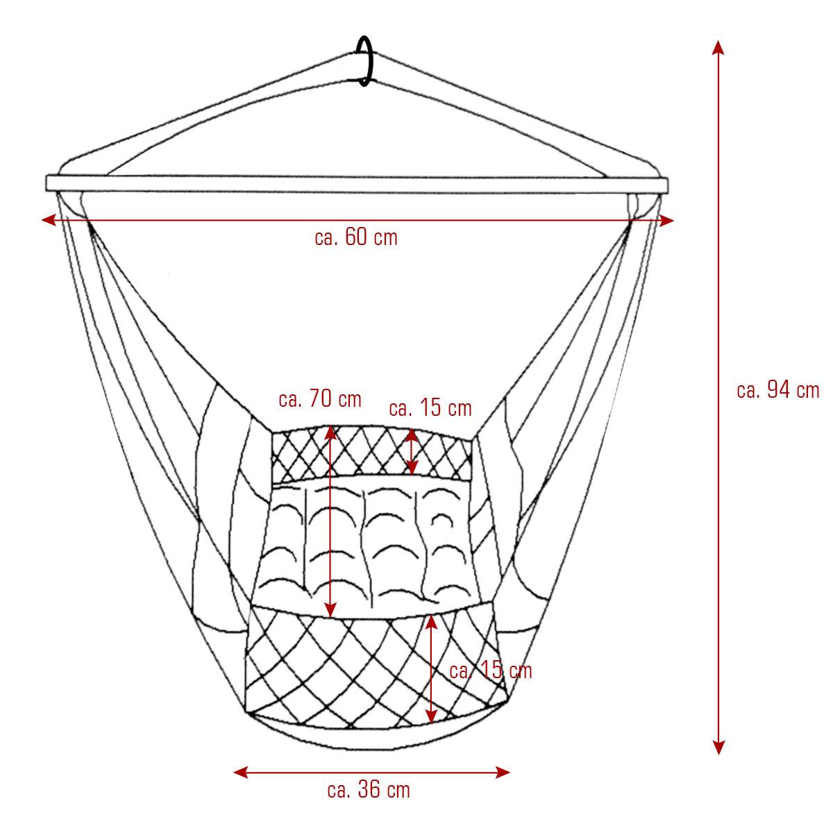 Babymatte in Weiß HSG-170 inkl. Holzstab, Feder, 2 Karabiner 12772