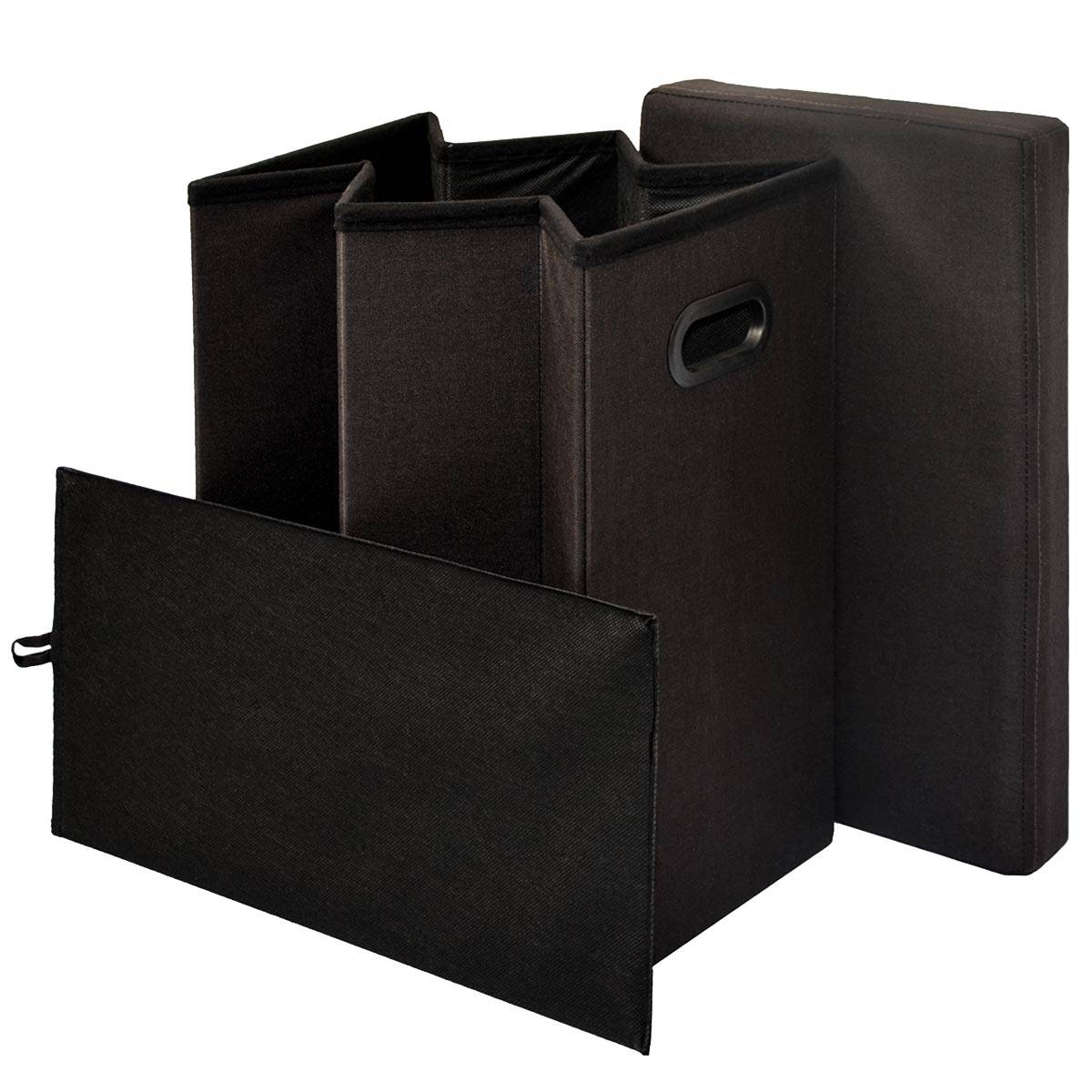 Faltbarer Wäschekorb 70L Wäschetruhe mit Deckel Wäschebox Wäschesammler Leinen