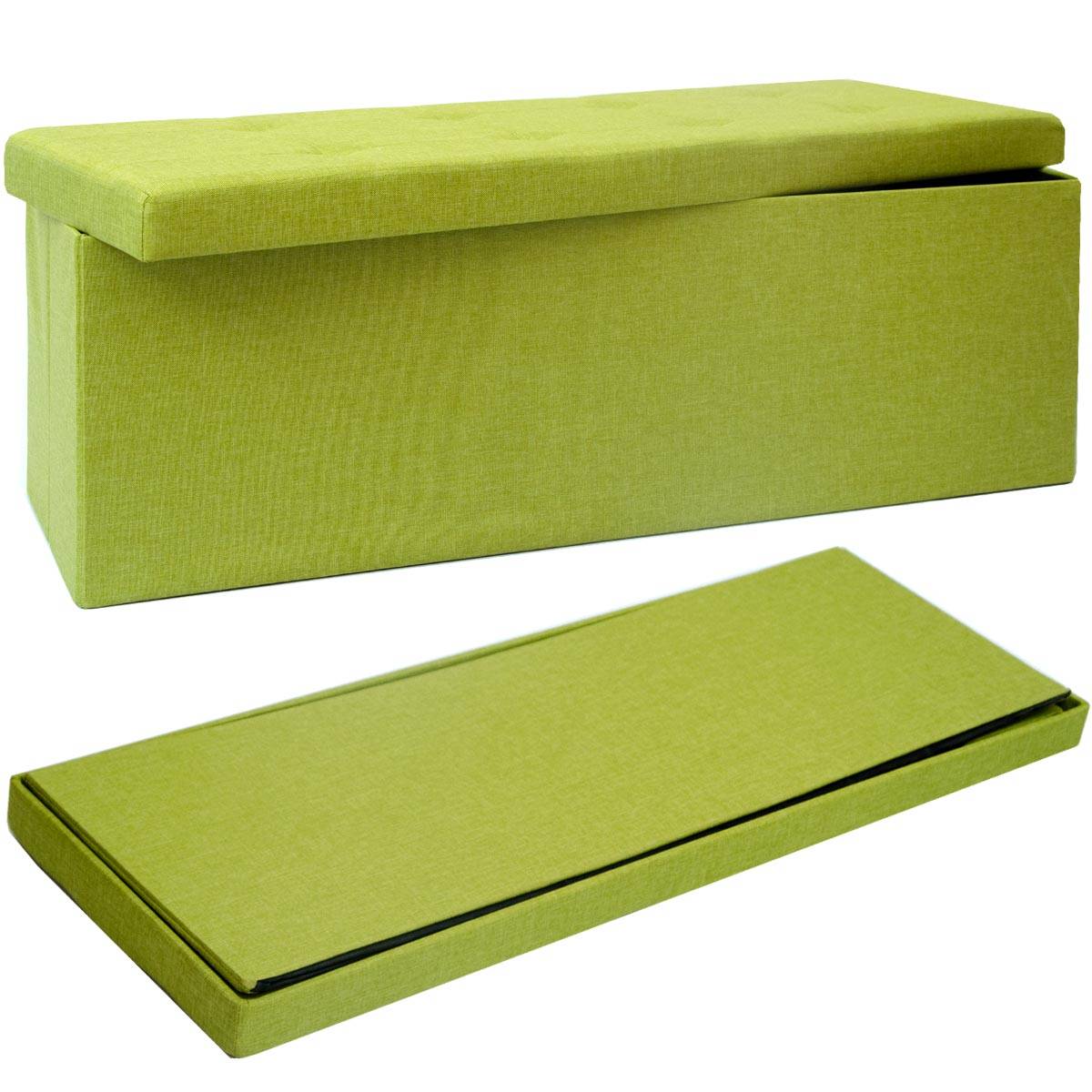 Sitzbank faltbar 110x38x38 cm Grün mit 2 Trennwänden