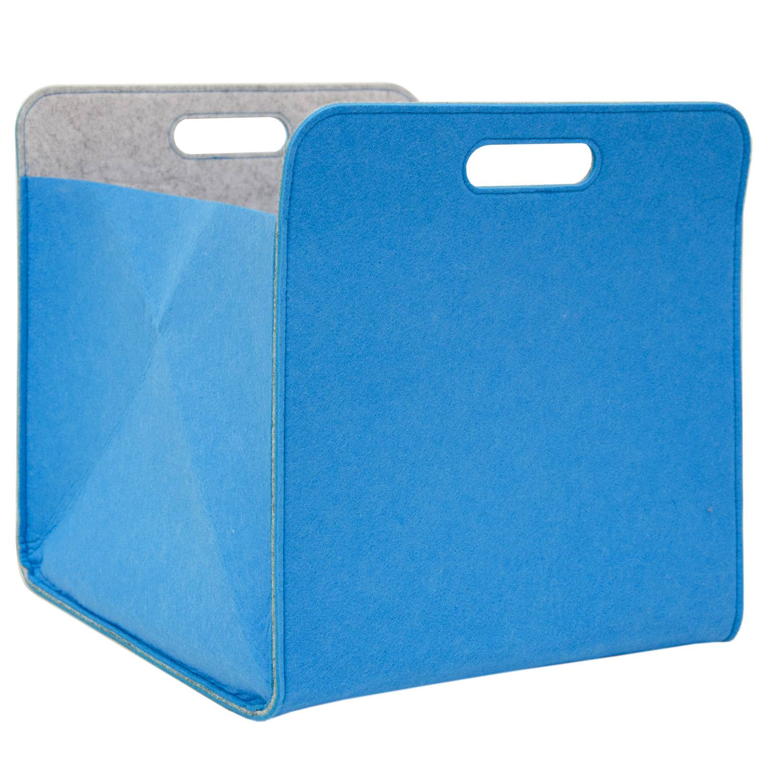 Filz Aufbewahrungsbox 33x33x38 cm Kallax Filzkorb Regal Einsatz Box Filzbox Blau