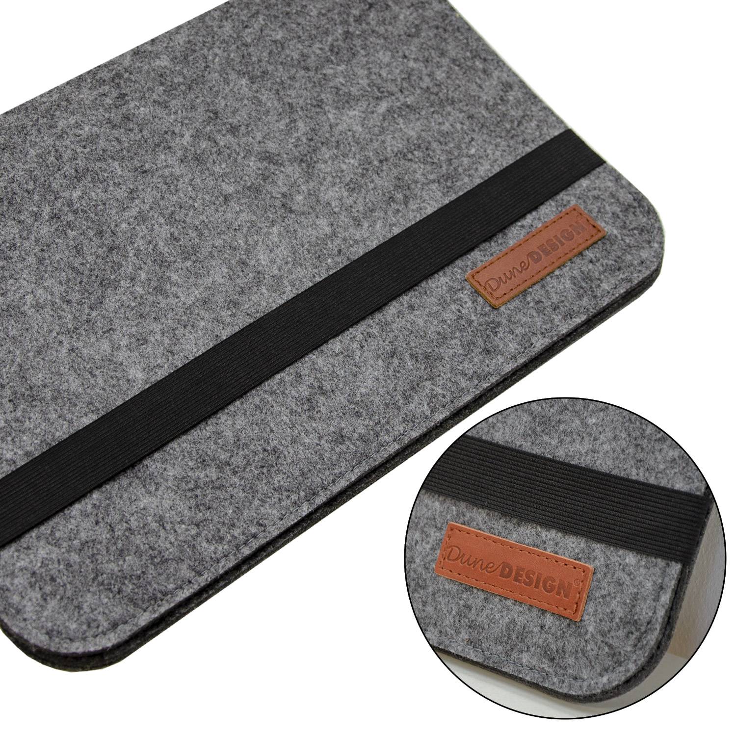 13.3 Filz Laptop-Tasche 35x24 cm Tablet Hülle MacBook Pro Air iPad Surface Grau