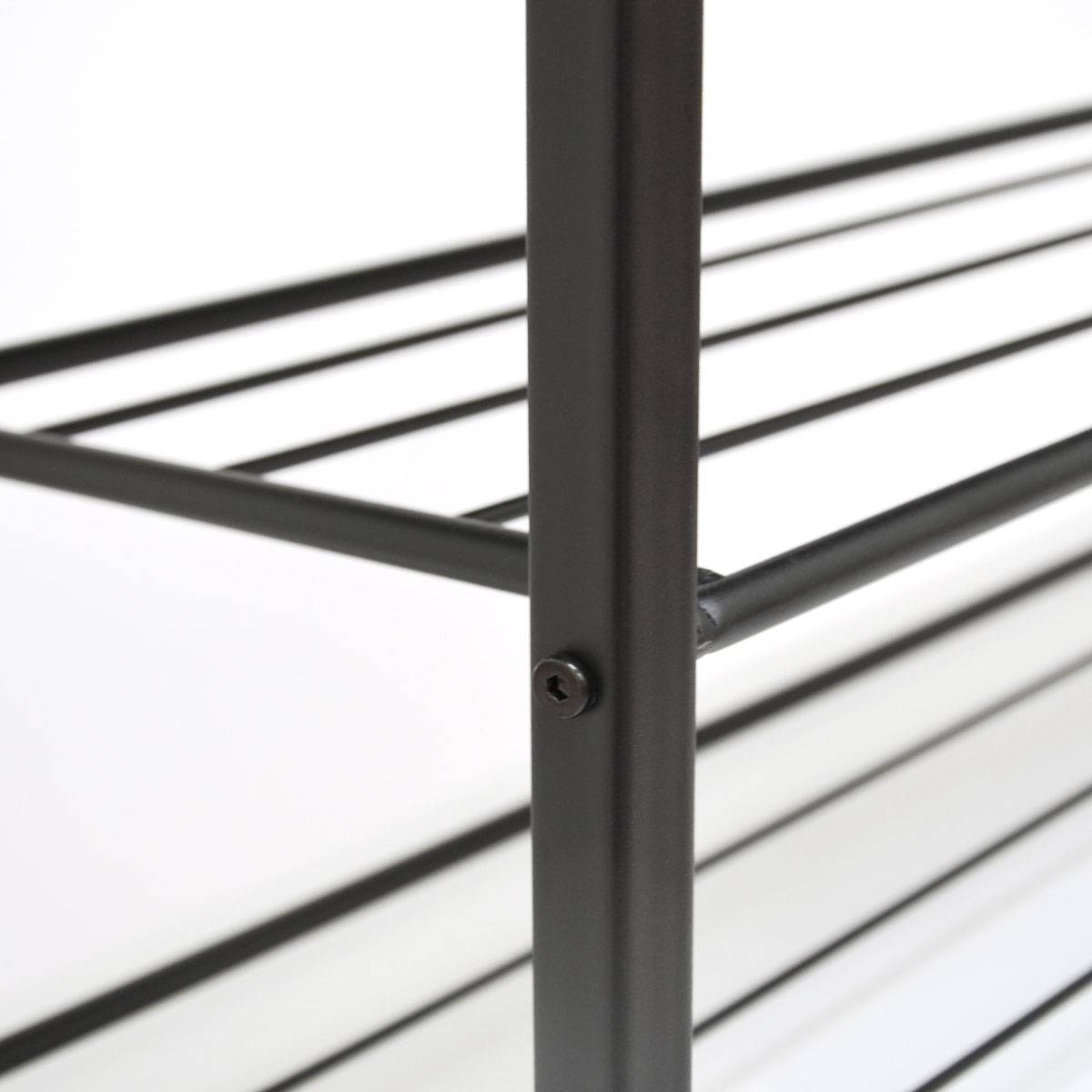 Schuhregal 96x32,5x51cm Schuhbank Offener Schuhschrank Schuh Regal Sitzbank Grau