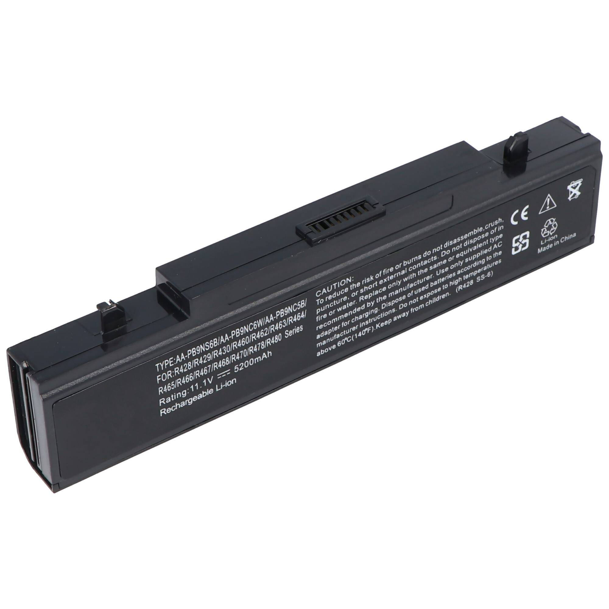 Akku passend für Samsung Q318, AA-PB9NS6B, AA-PB9NC6W, AA-PB9NS6W, 11,1V 5200mAh