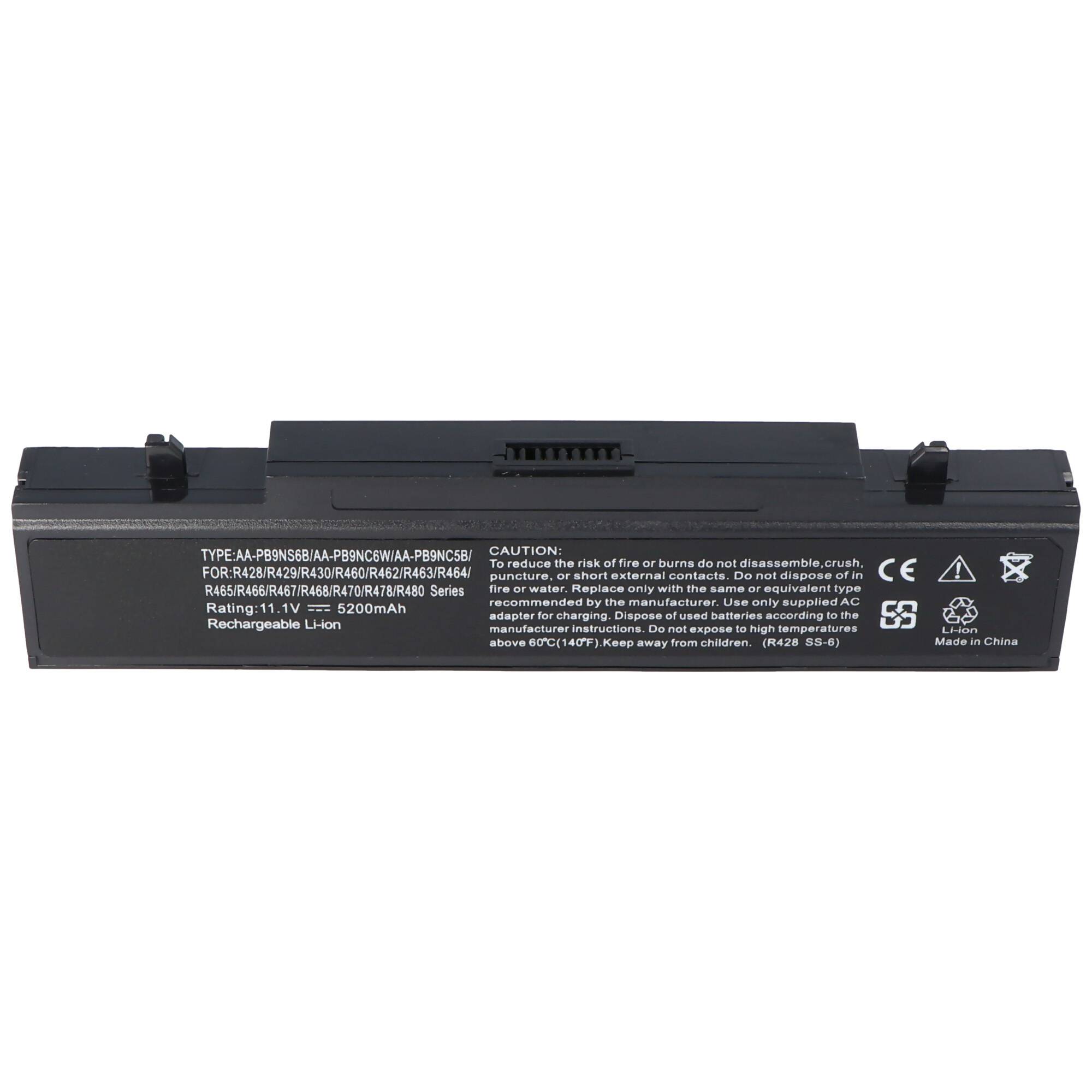 Akku passend für Samsung Q318, AA-PB9NS6B, AA-PB9NC6W, AA-PB9NS6W, 11,1V 5200mAh
