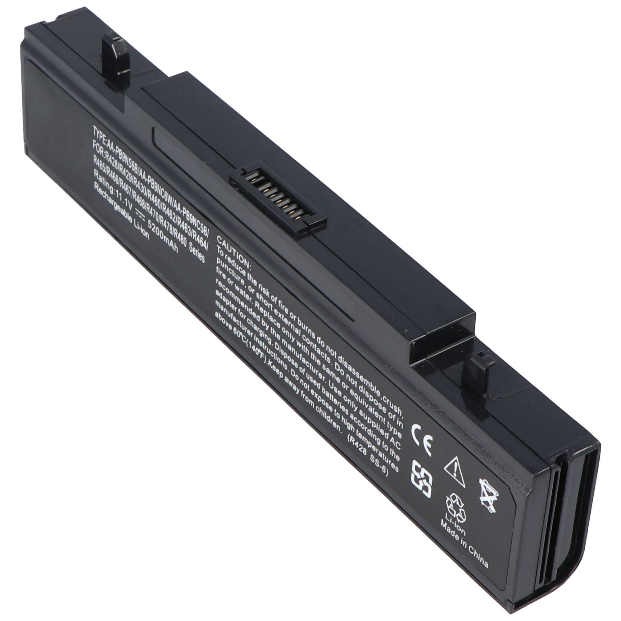 Akku passend für Samsung Q318, AA-PB9NS6B, AA-PB9NC6W, AA-PB9NS6W, 11,1V 5200mAh