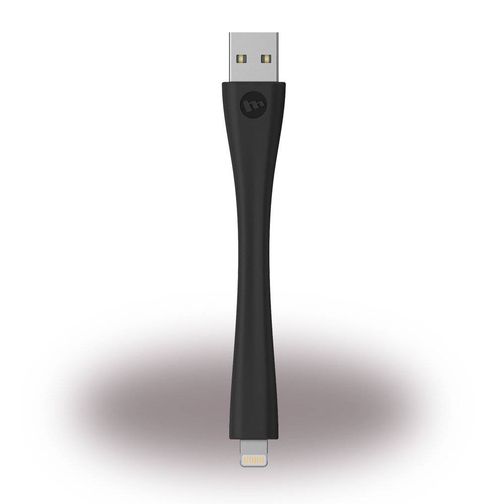 Mophie - Memory-Flex Lightning Kabel - Apple iPhone 7, 7 Plus, 8, 8 Plus, X - Schwarz