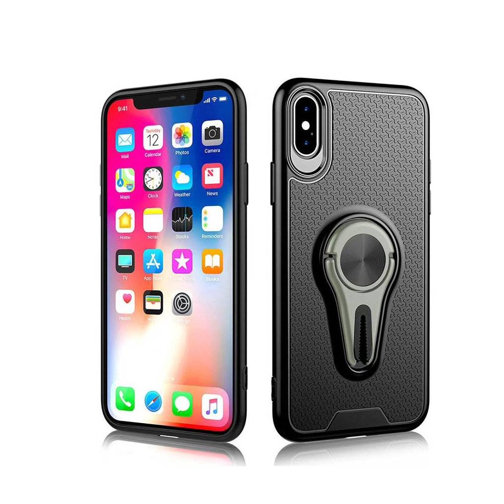 Cyoo - 360 Rotation Air Vent Holder Case - Grau - Apple iPhone X,XS -Hülle - Case
