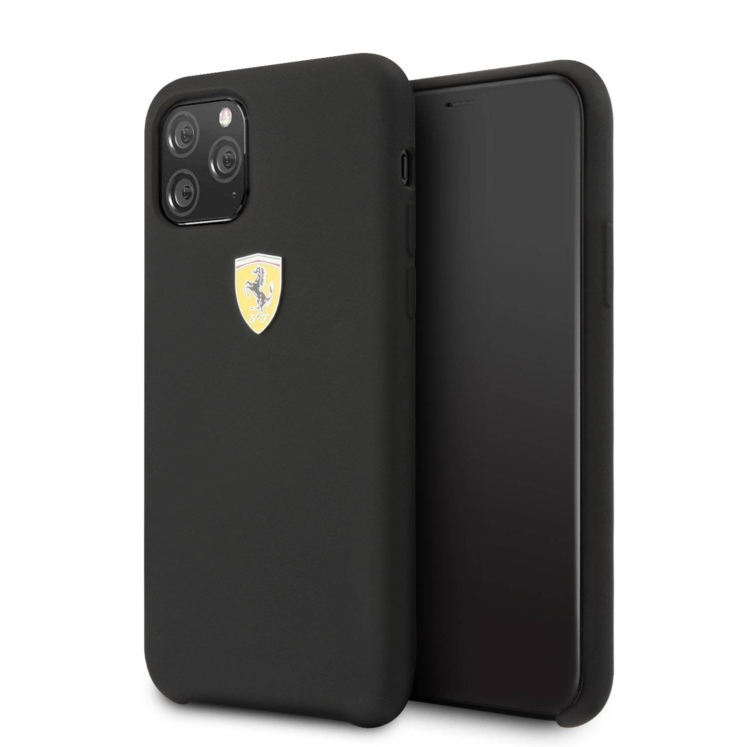 Ferrari - Silikon Case W Logo Shield - Apple iPhone 11 Pro Max Schutzhülle Hülle Handyhülle