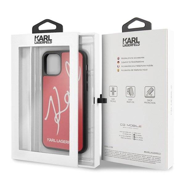 Karl Lagerfeld Apple iPhone 11 Pro - Rot - Hard Cover - Schutzhülle