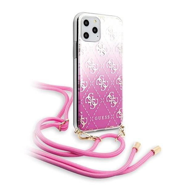 Guess - Apple iPhone 11 Pro - Pink - Hard Case - Hülle - Band - Schnur - Kordel - umhängen