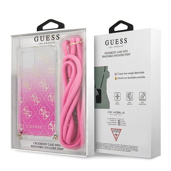Guess - Apple iPhone 11 Pro - Pink - Hard Case - Hülle - Band - Schnur - Kordel - umhängen