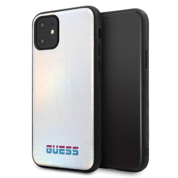 Guess - Iridescent - Apple iPhone 11 Pro Max - Original Handyhülle Cover Case - Silber