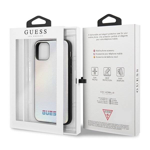 Guess - Iridescent - Apple iPhone 11 Pro Max - Original Handyhülle Cover Case - Silber