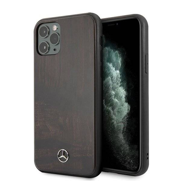 Mercedes Benz - Wood Line Rosewood - Apple iPhone 11 Pro Max - Braun - Hard Cover - Schutzhülle