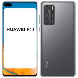 Silikon Hülle Basic kompatibel mit Huawei P40 Case TPU Soft Handy Cover Schutz Transparent