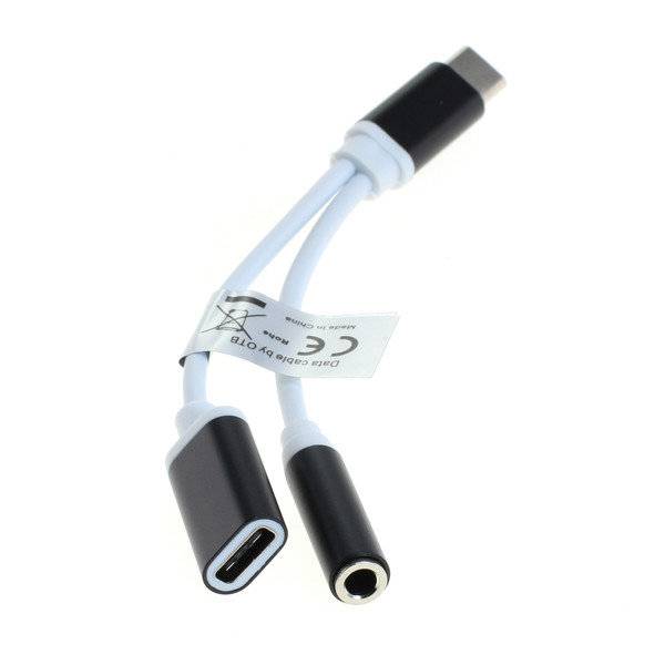 OTB 2in1 Audio-Adapter - USB Type C (USB-C) --> 3,5mm Stereo - Kabel und Ladeanschluss