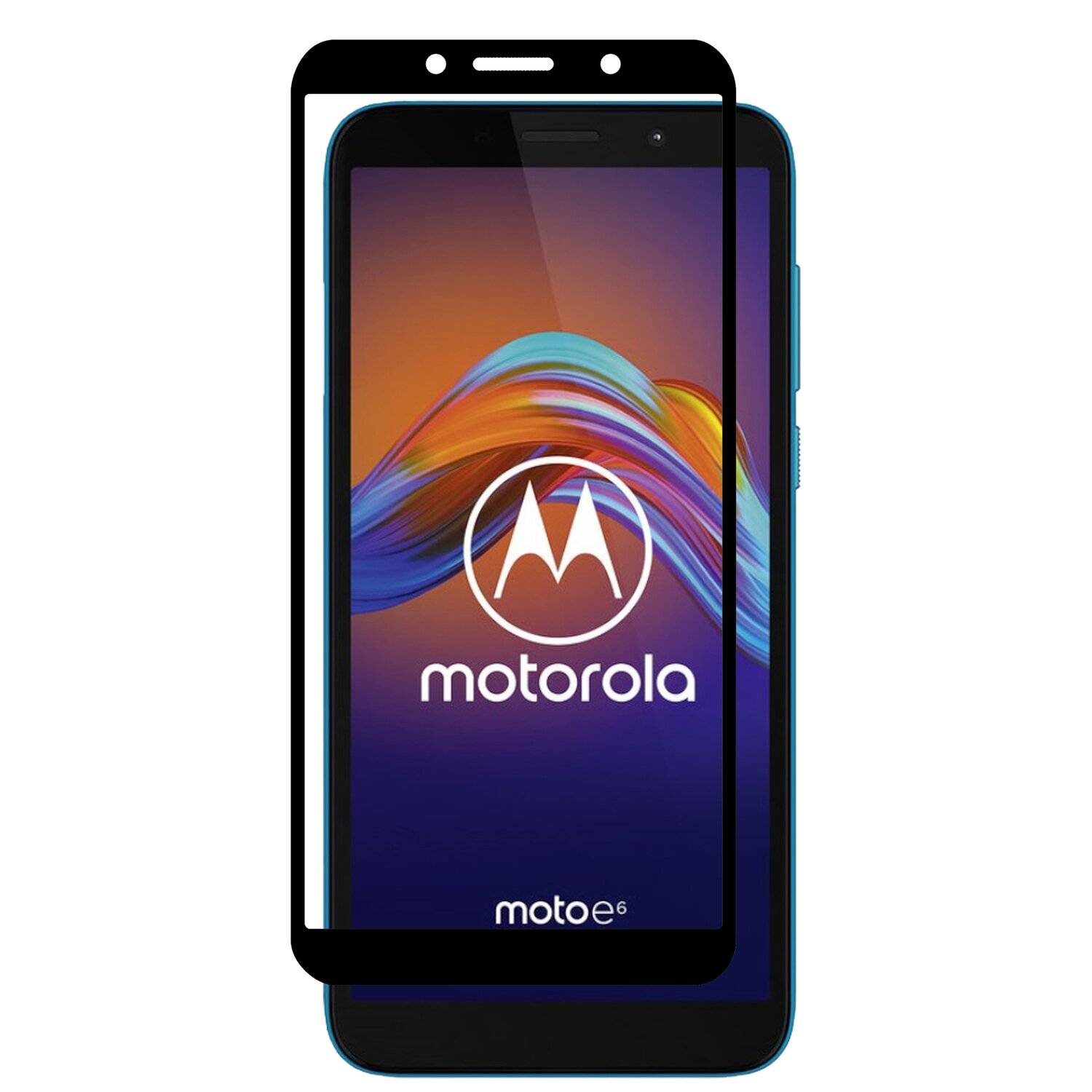 cofi1453® 5D Schutz Glas kompatibel mit MOTOROLA MOTO E6 PLAY Curved Schutz Folie Vollständig Klebend und Abdeckung