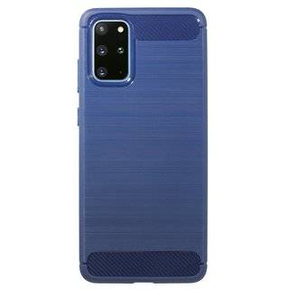 cofi1453® Silikon Hülle Bumper Carbon kompatibel mit SAMSUNG GALAXY S20+ (G985F) Case TPU Soft Handyhülle Cover Schutzhülle Blau