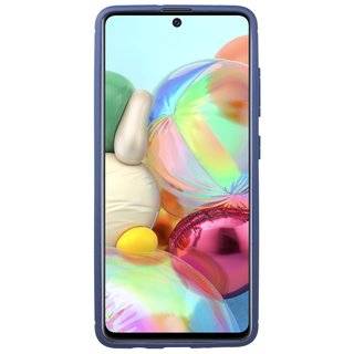 cofi1453® Silikon Hülle Bumper Carbon kompatibel mit SAMSUNG GALAXY A71 A715F Case TPU Soft Handyhülle Cover Schutzhülle in Blau