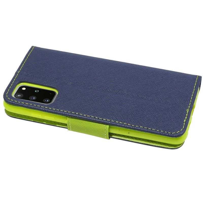 Buch Tasche Fancy für SAMSUNG GALAXY S20+ G985F Handy Hülle Etui Brieftasche Schutzhülle mit Standfunktion, Kartenfach Blau-Grün