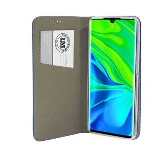 cofi1453® Buch Tasche "Smart" kompatibel mit XIAOMI MI NOTE 10 PRO Handy Hülle Etui Brieftasche Schutzhülle mit Standfunktion, Kartenfach Blau