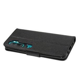 cofi1453® Buch Tasche "Fancy" kompatibel mit XIAOMI MI NOTE 10 PRO Handy Hülle Etui Brieftasche Schutzhülle mit Standfunktion, Kartenfach Schwarz