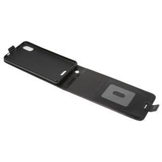 cofi1453® Flip Case kompatibel mit WIKO Y60 Handy Tasche vertikal aufklappbar Schutzhülle Klapp Hülle Schwarz