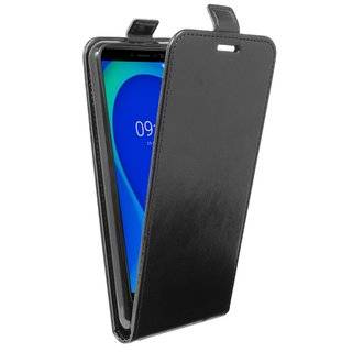 cofi1453® Flip Case kompatibel mit WIKO Y80 Handy Tasche vertikal aufklappbar Schutzhülle Klapp Hülle Schwarz