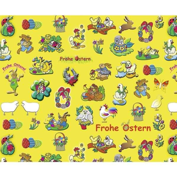 Transparentpapier 30,5x50cm 115g/qm Frohe Ostern VE=10 Blatt